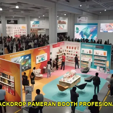 backdrop pameran booth profesional